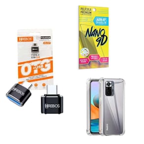 Kit Usb Para Tipo C + Capinha Xiaom Mi Note 10 + Película 9D