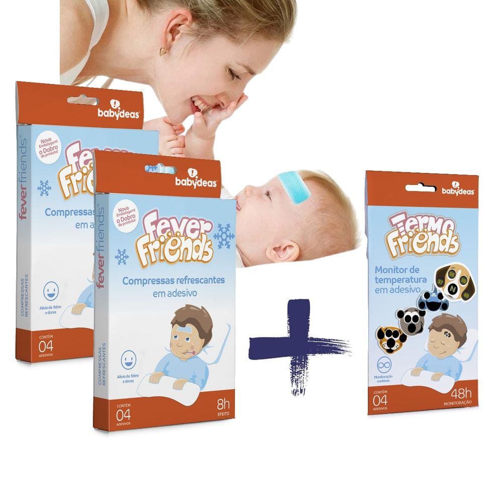 Kit 2 un Fever Friends + Termo Friends Babydeas