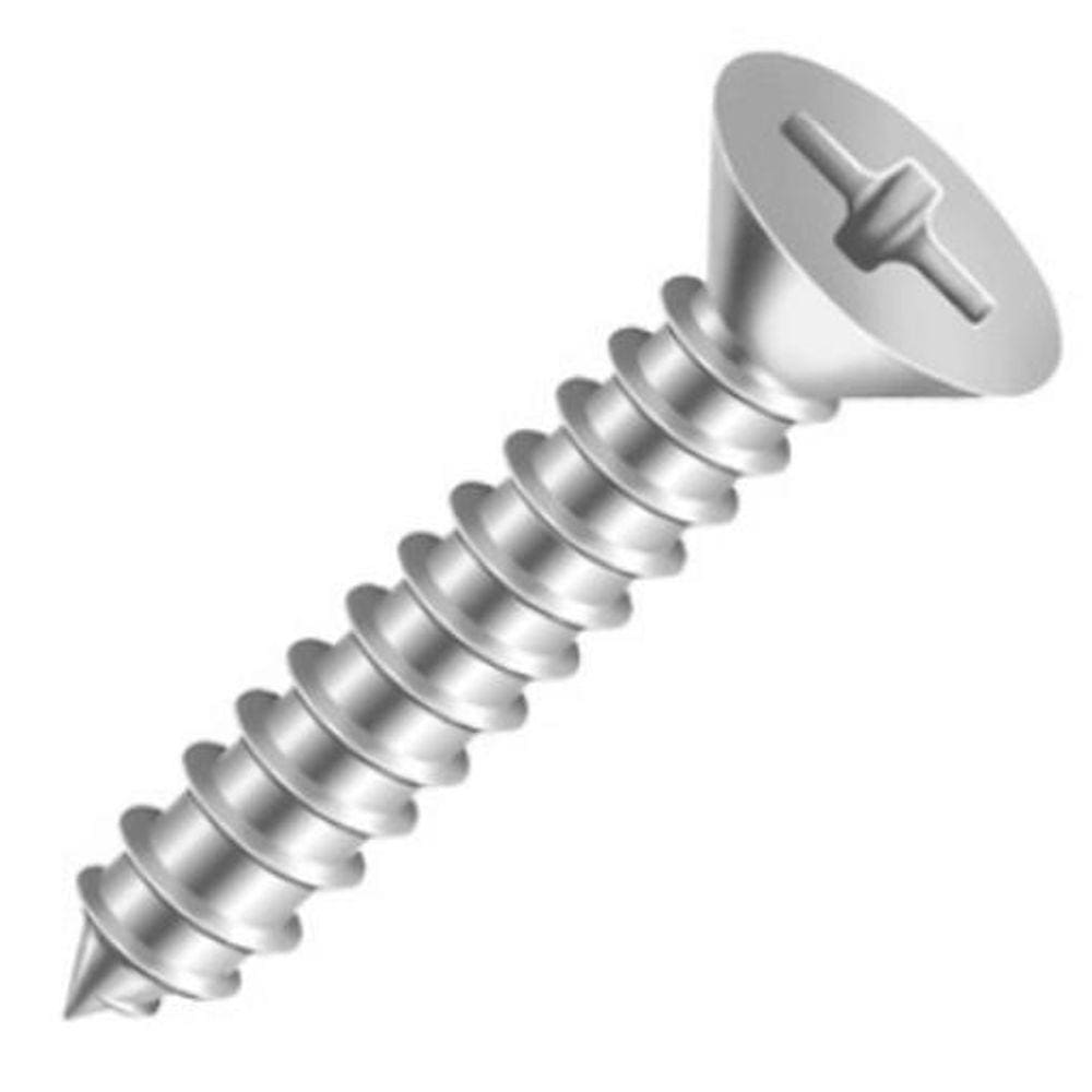 200 Pçs Parafuso Chata Phillips Inox Atarrachante 3,5 X 38