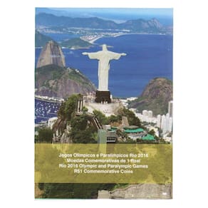 Álbum Para 16 Moedas Olímpicas Rio 2016 Com Acrílico