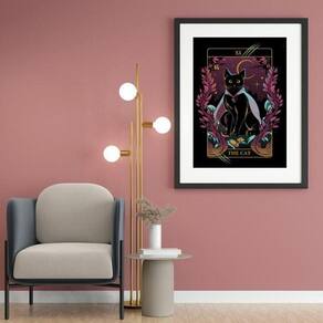 Quadro Decorativo Carta The Cat - 60X48Cm