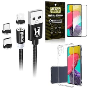 Kit Capinha M53 5G + Cabo Magnético 2 Metros + Película 3D
