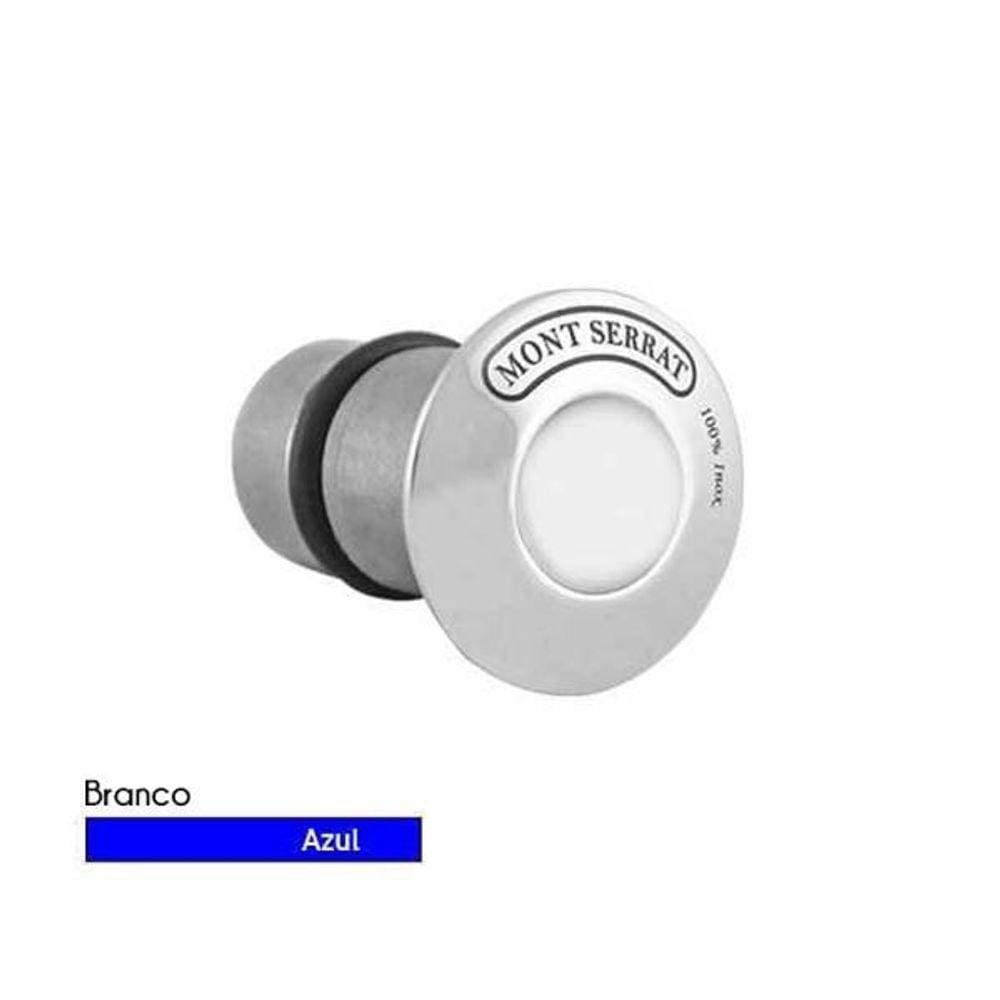 Balizador Redondo Encaixe 32Mm Alvenaria Luz Azul