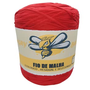 Fio Malha Residual 1Kg Artesanato Croche Trico Deep Carmine