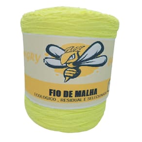 Fio De Malha Residual 1Kg Croche Trico Amarelo Delicado