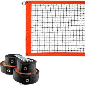 Kit Rede De Beach Tennis Duplas 8,5 Metros Laranja/Preto