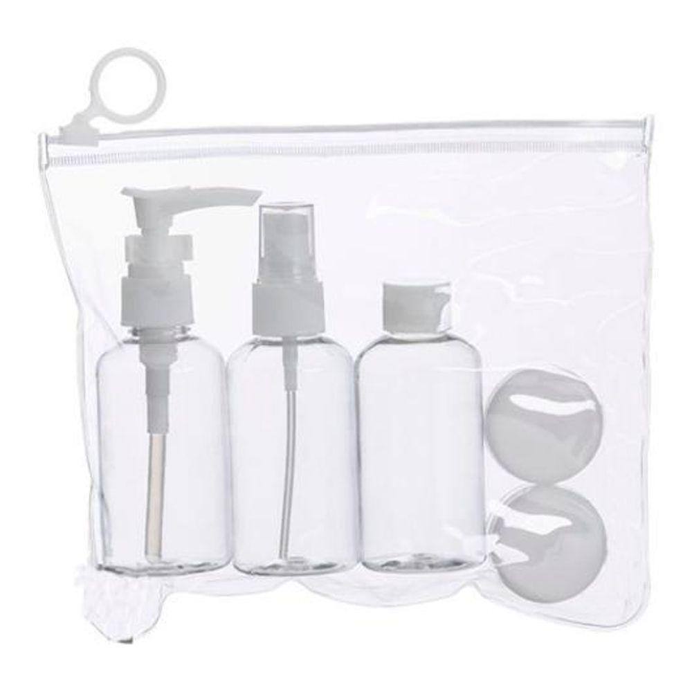 Kit Viagem Porta Cosmético 6 Peças Porta Shampoo Creme