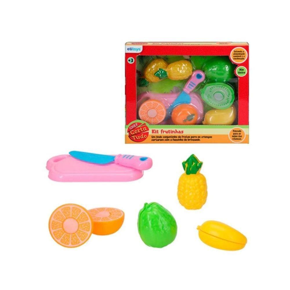 Kit Cozinha Infantil Com Tabua Comidinha Brinquedo Faca