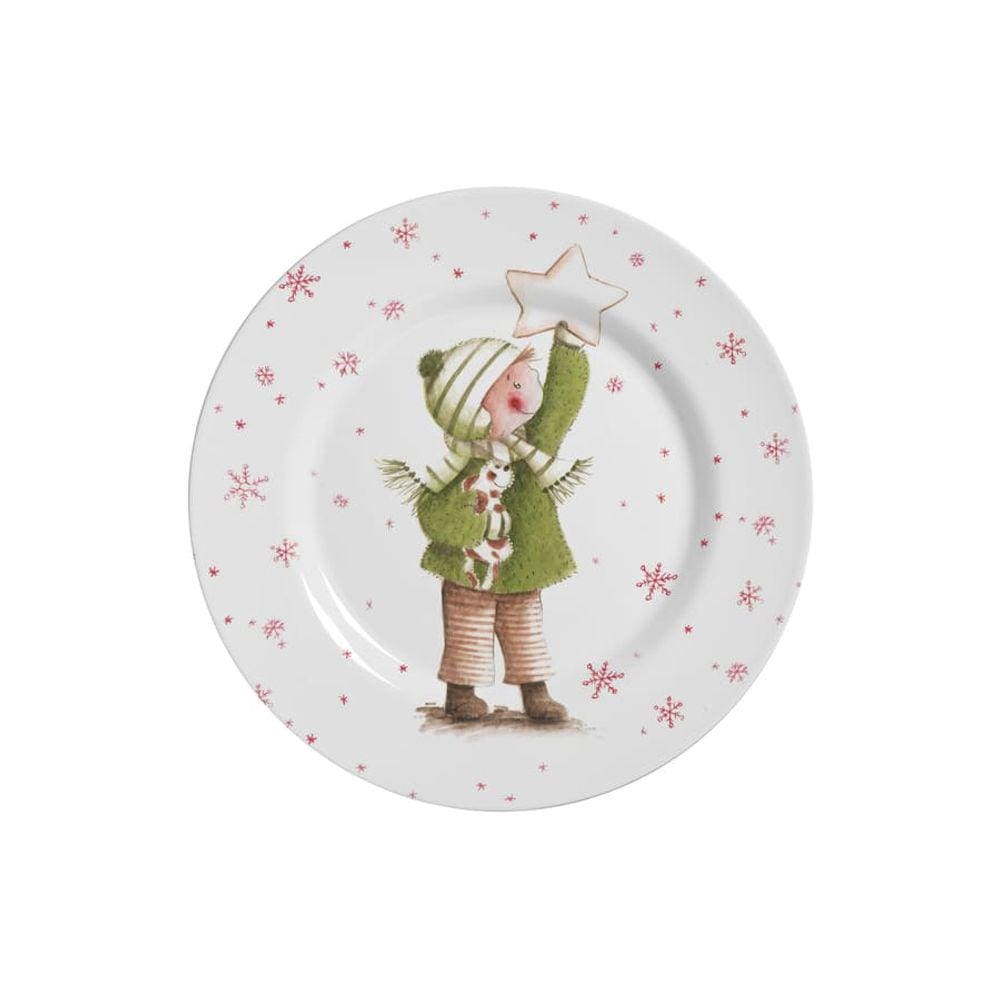Conjunto com 6 Pratos de Sobremesa Sweet Christmas Natal Ø21cm