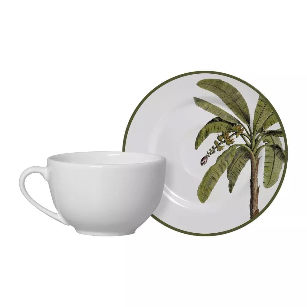 Conjunto com 6 Xícaras de Chá com Pires Malibu 250ml