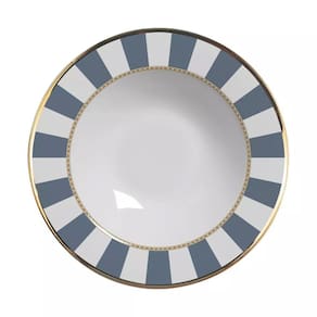 Conjunto com 6 Pratos Fundo Blue Strip Ø25cm