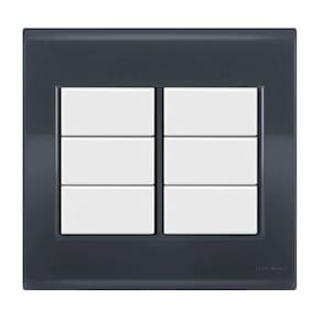 Placa Cega 4X4 - Tramontina Liz Grafite / Branco - Tlgb040