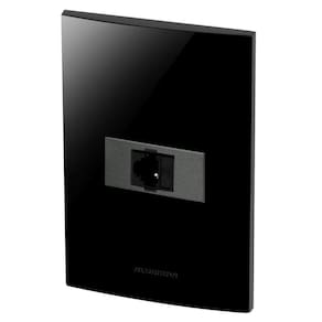 Conjunto 1 Tomada Telefone Rj11 - Inova Black / Grafite