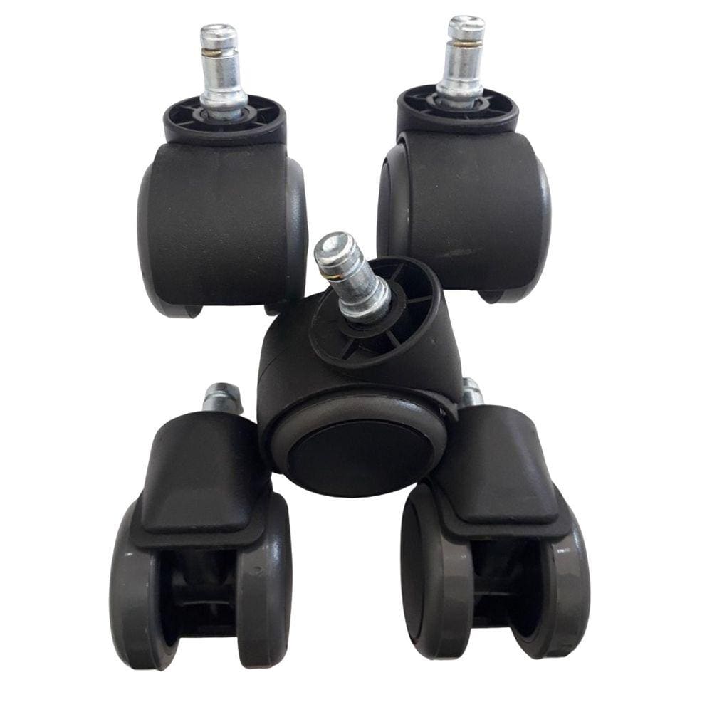 Rodizio Para Cadeira De Escritório Roda Pu Grafite Kit S90 A