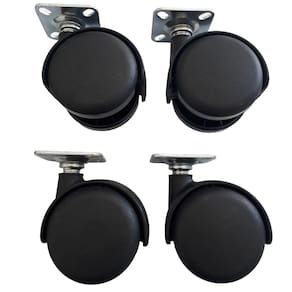 Rodizio Para Móveis Roda De Nylon Placa 38X38 Mm Kit S90 C