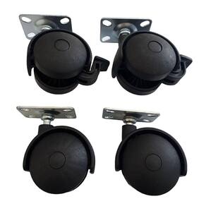 Rodizio Para Móveis Com Freio E Sem Placa 30X45 Mm Kit S40