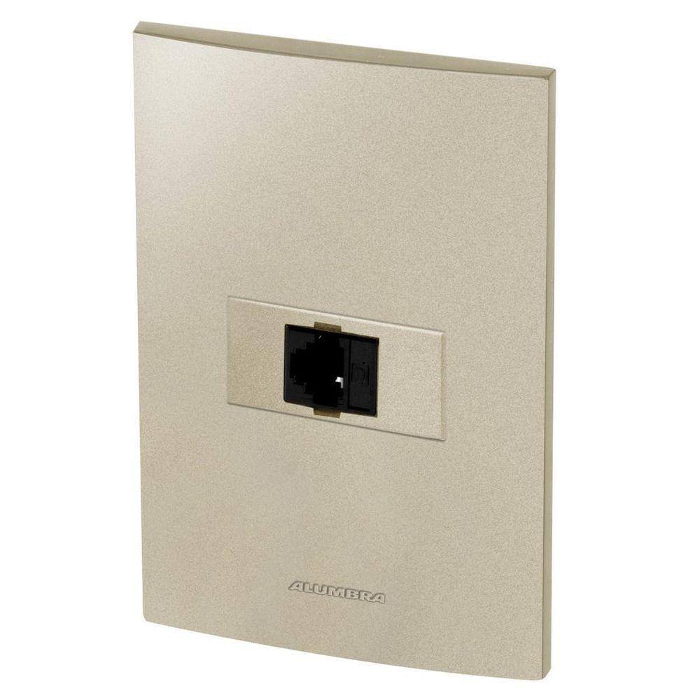 Conjunto 1 Tomada Telefone Rj11 - Inova Champanhe - Acp24