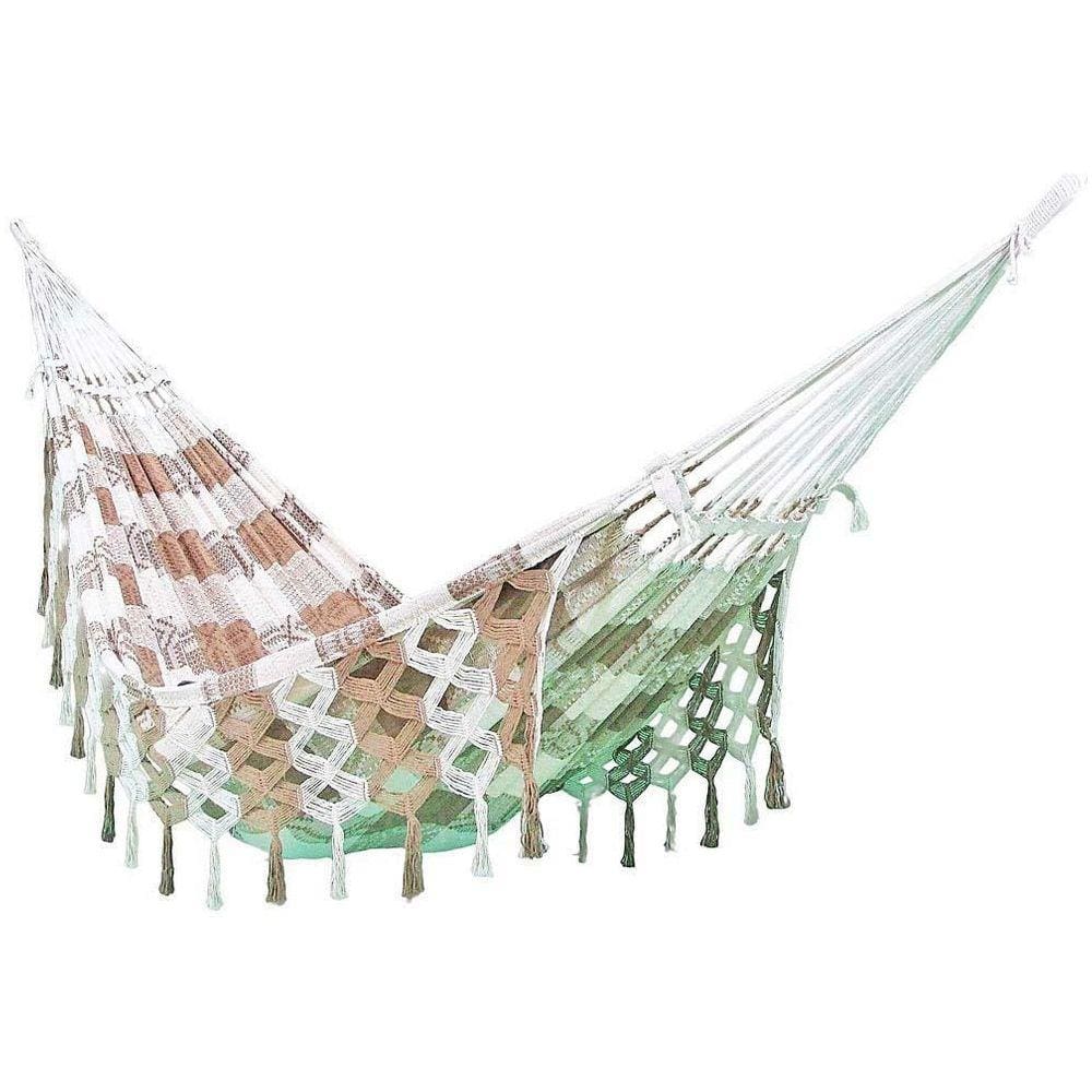 Rede De Dormir Descanso Casal King Luxo Caramelo Xadrez