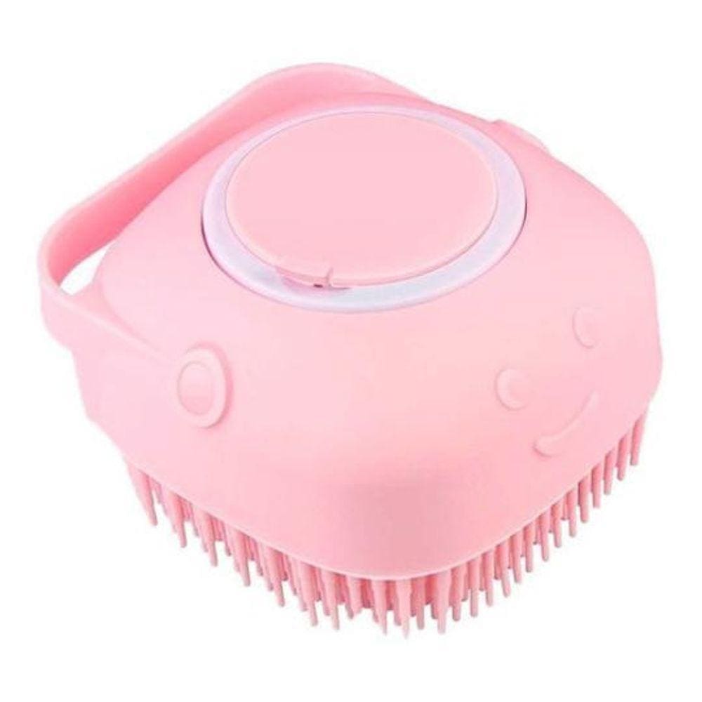 Esponja De Silicone Banho Massageadora Dispenser Shampoo