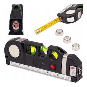 Nível A Laser 3 Linhas E Trena Régua Nivelador Profissional3