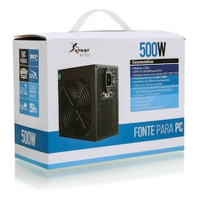 Fonte De Alimentação Para Pc Knup Kp522 500W Preta 115V/230V