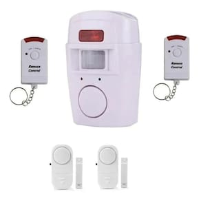 Kit Alarme Sem Fio 2 Controles Sirene Protege Casa Sensor