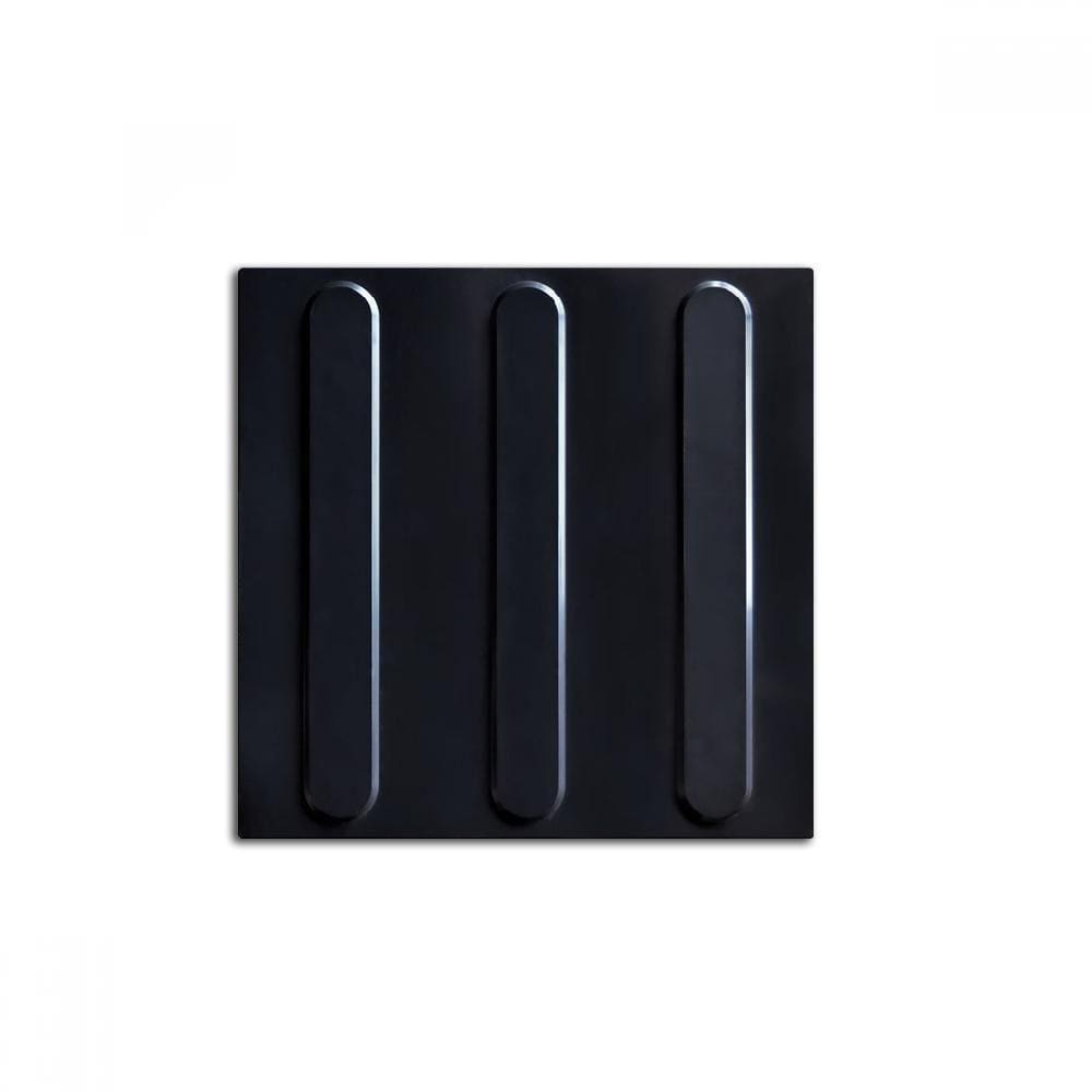 Piso Tátil Direcional 10 Peças 25X25 Preto
