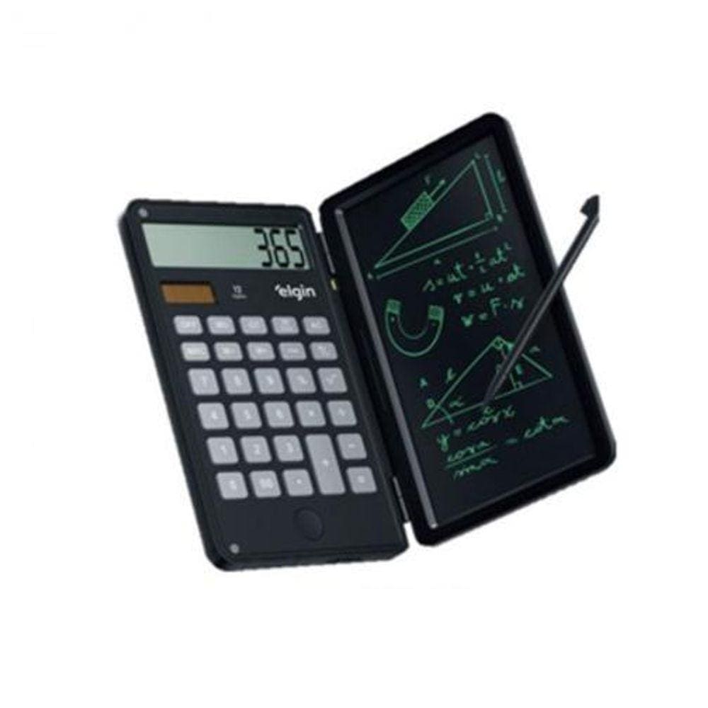 Calculadora De Mesa Com Tela Para Anotação Preta - Elgin