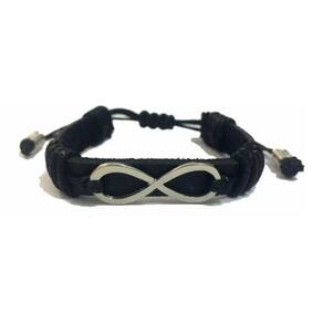Pulseira Amizade Couro Simbolo Infinito 2 Peças