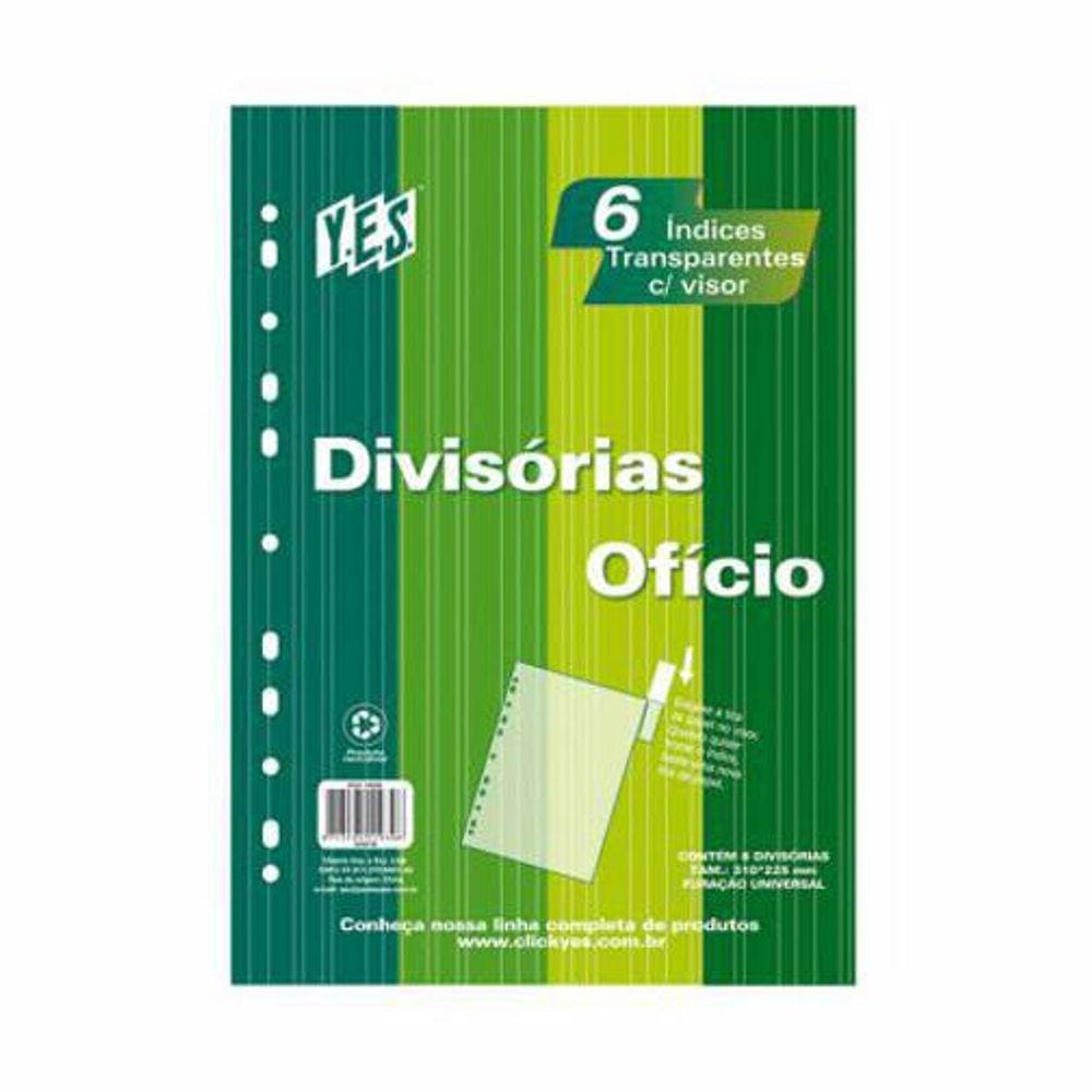 Divisória Cristal Ofício 6 Projeções Com Visor 6Intb Cr