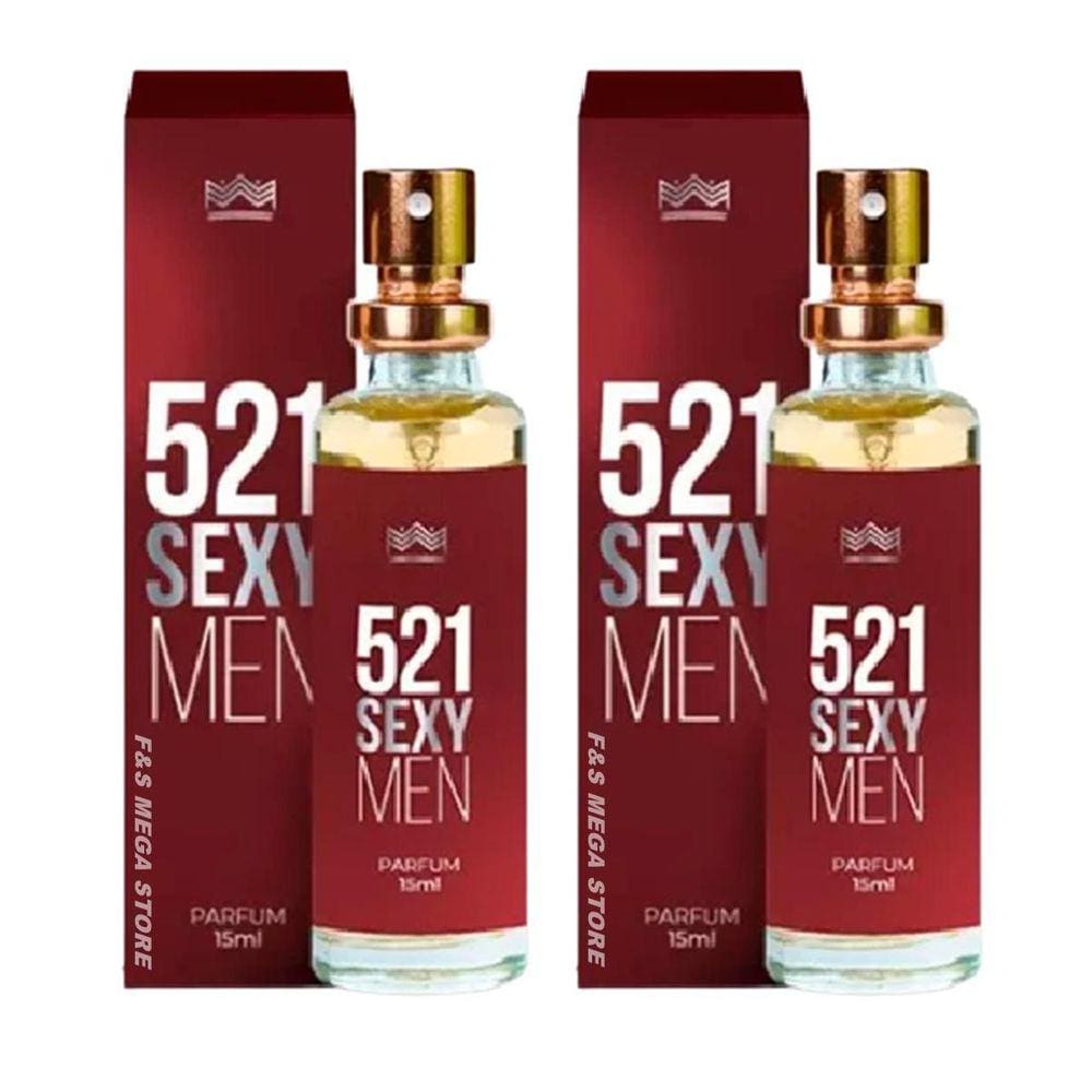 Kit 2 Perfume Masculino 521 Sexy Men Amakha Paris 15Ml Bolso