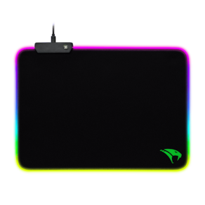 Mousepad Gamer Viper Pro Naja com RGB Grande 36,5x26,5cm Antiderrapante Speed Resistente a água