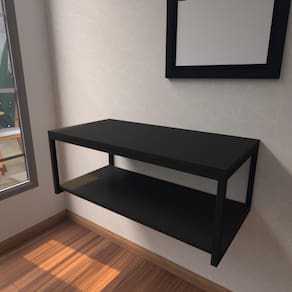 Aparador Industrial Preto Moderno Cantinho Café Escritorio Simples Sala Estar Quarto