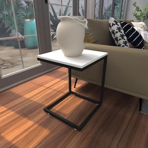 Mesa Lateral Branca Aparador De Sofa Sala Mesa Lateral Cama