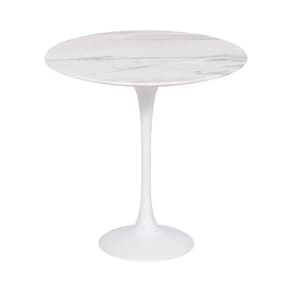 Mesa Saarinen Lateral Espírito Santo 42cm - Base Branca