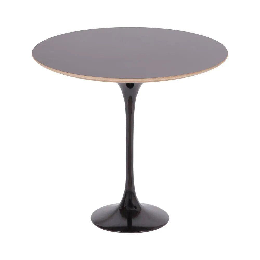 Mesa Saarinen Lateral Fórmica Preta 42cm - Base Preta