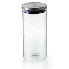 Pote Hermético Vidro Borossilicato Inox 1,3L - Mimo Style
