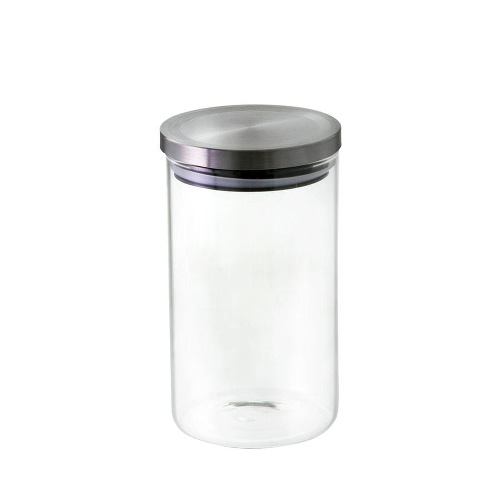 Pote Hermético Transparente Tampa Inox 1L - Mimo Style