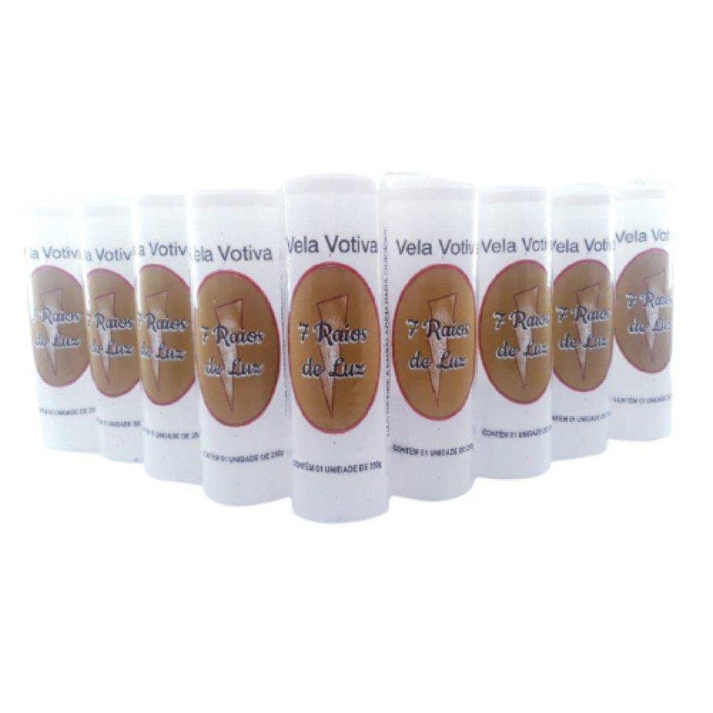 Kit 12 Und Velas Votivas De 7 Dias Brancas - 210 Gr Cada