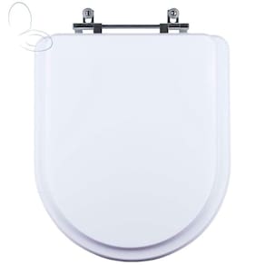 Assento Sanitário Tampa de Vaso Branco MDF Laqueado Duna para bacia Deca