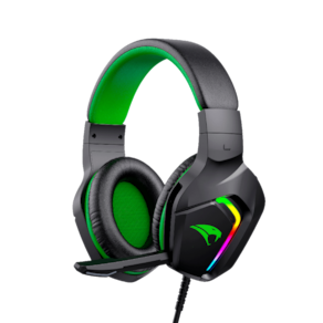 Headset Gamer Viper Pro Naja com Microfone Omnidirecional removível RGB USB Preto