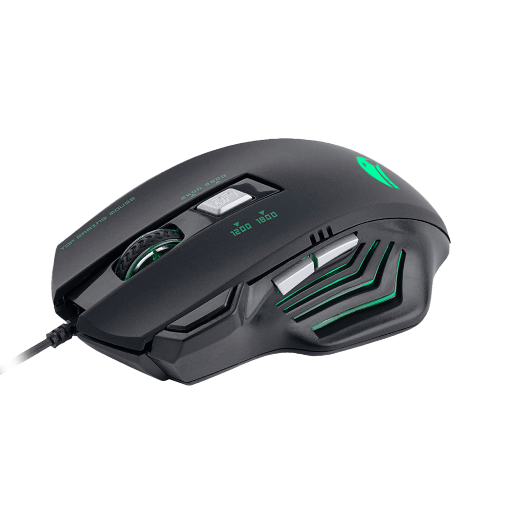 Mouse Gamer Viper Pro Python Óptico 3600 DPIs 05 Botões 4 Velocidades Botão para Disparos Duplos USB Preto