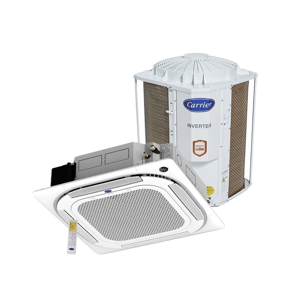 Ar Condicionado Split Cassete Inverter Carrier Connect R32 48000 BTU/h Frio Monofásico 40KVQD48C5 – 220 Volts - 220V