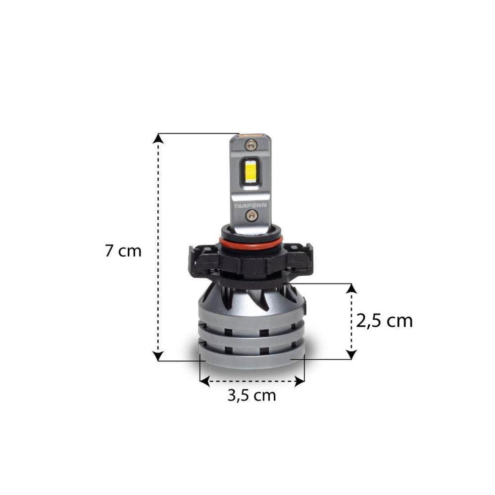 Kit Lâmpada Ultra Led Tx5 6000K H16 Pro 11000Lm 100W