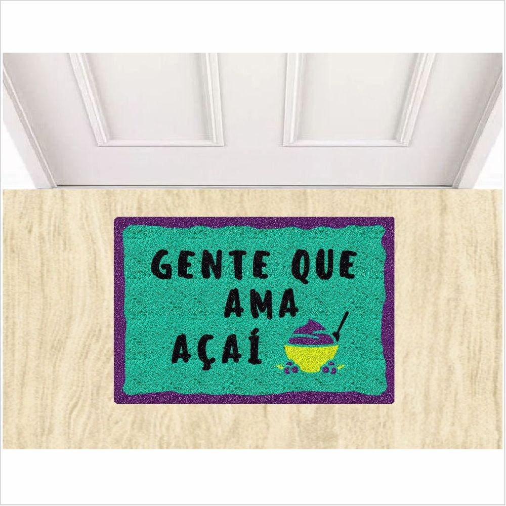 Tapete  Capacho Personalizado Gente Que Ama Açai Decoração