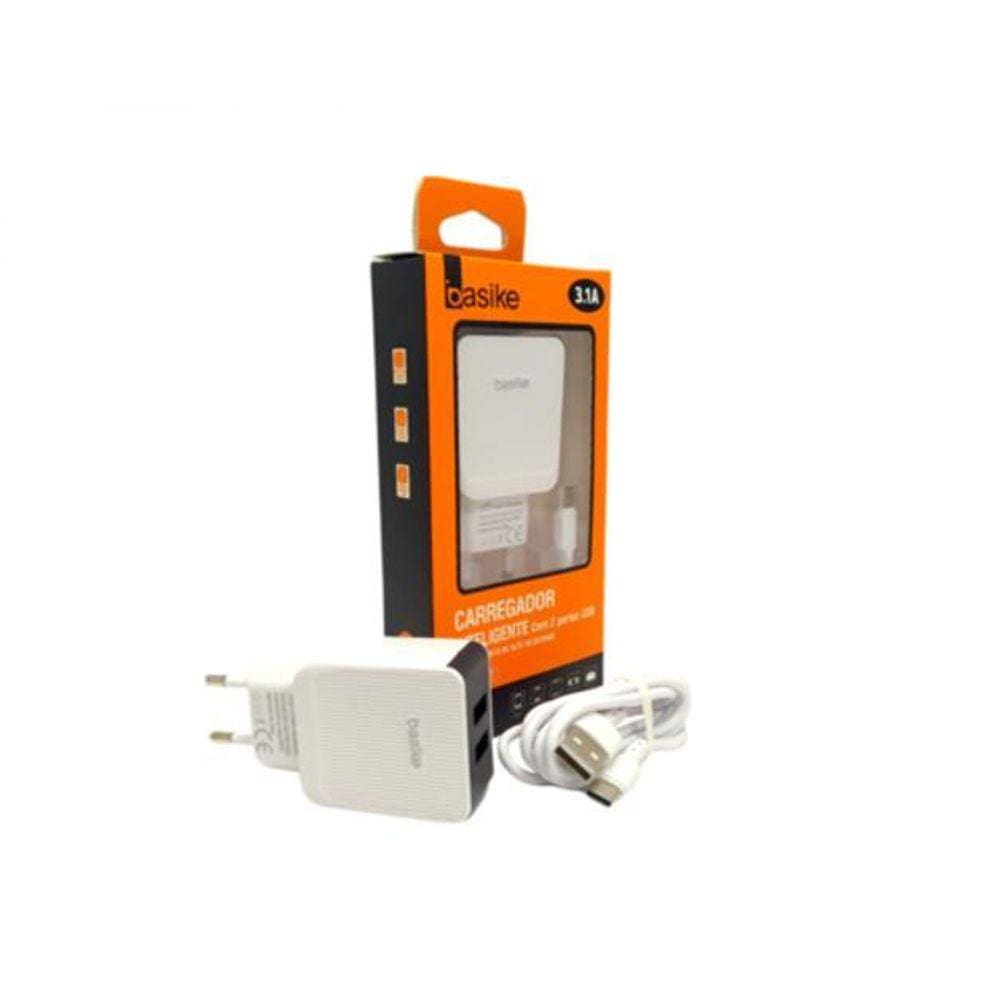 Carregador Celular Parede Rápido Inteligente Duplo Tipo C