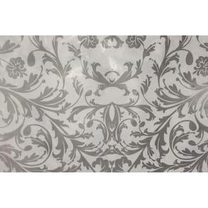 Papel de Seda 20x30 cm Personalizado Floral Cinza 50 folhas