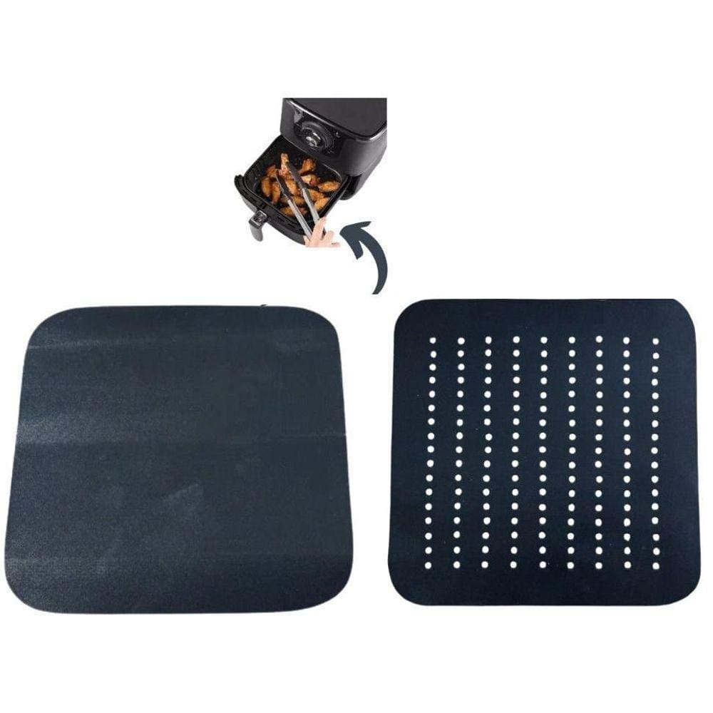 Kit Teflon Air Fryer: 2 Mantas Reutilizáveis 26x26cm
