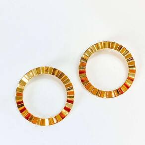 Argola Grande Frontal - Banhado em Ouro 18k