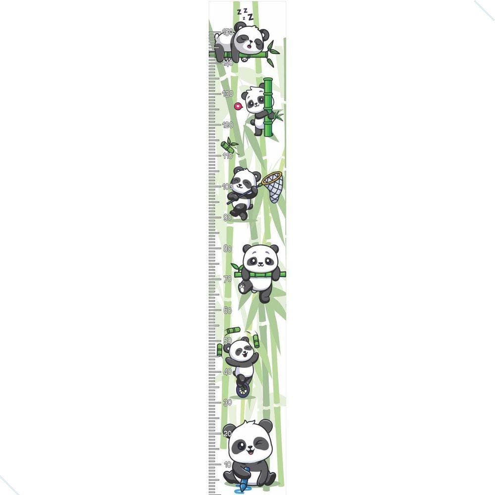 Adesivo De Parede Panda Regua Crescimento Infantil Panda